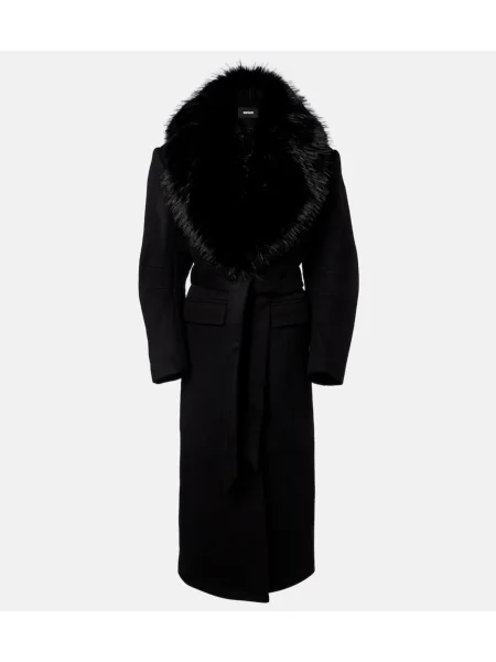 Palton Rotate de lână negru