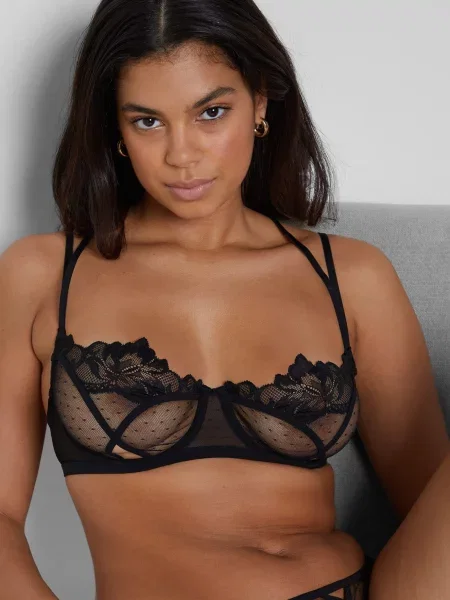 Бюстгальтер балконет Etam чорний