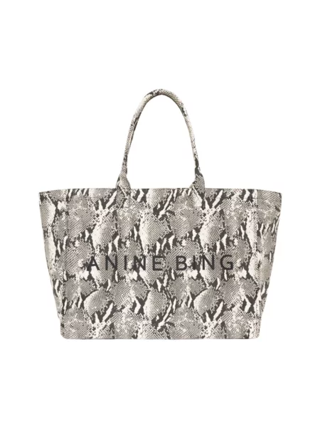 Torebka Anine Bing płócienna szara