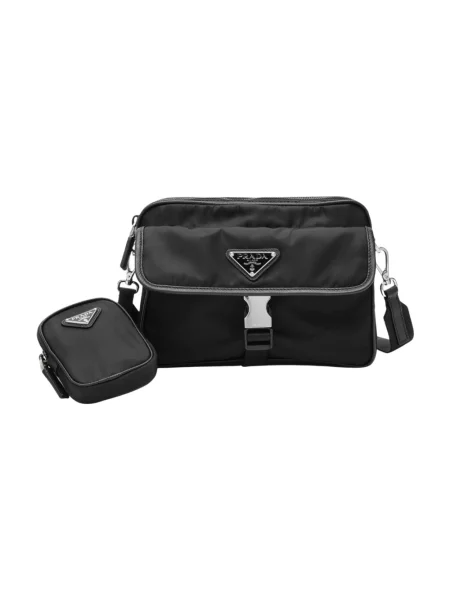Torba crossbody Prada skórzana czarna