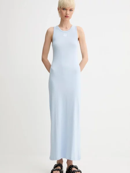 MUNTHE sukienka FEZZA maxi dopasowana niebieski