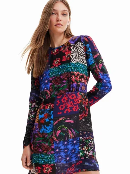 Desigual rochie mini drept alb