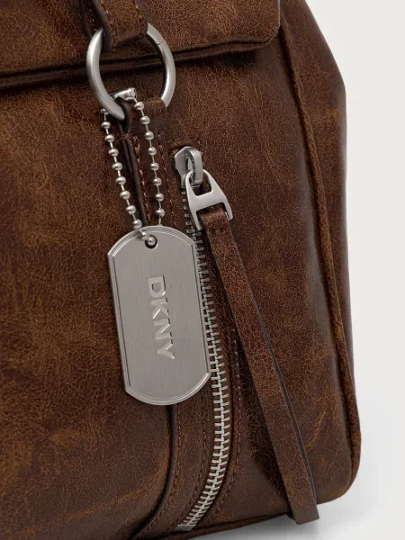 Кожаная сумка шоппер Dkny