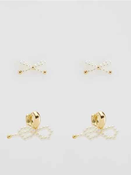 Серьги Reserved с бисером белые