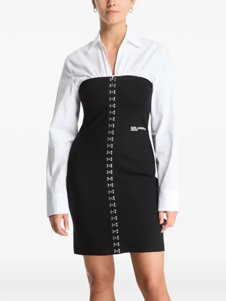 Rochie din denim Karl Lagerfeld Jeans negru