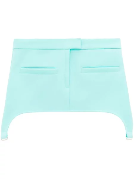 Mała mały spódnica mini Courreges z twillu niebieska