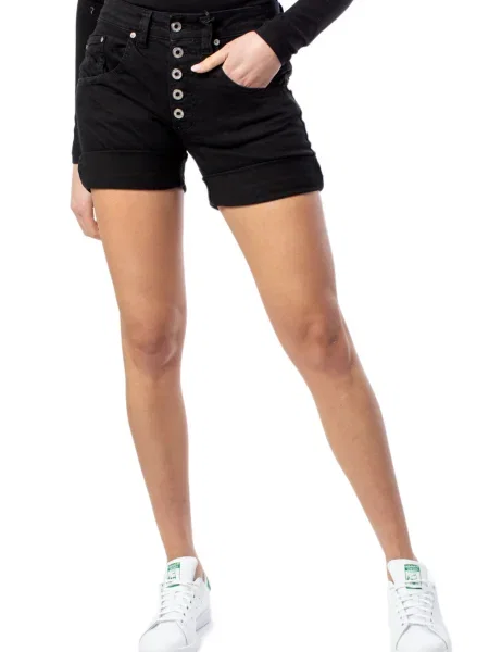 Šortky Please s vysokým pásom čierna