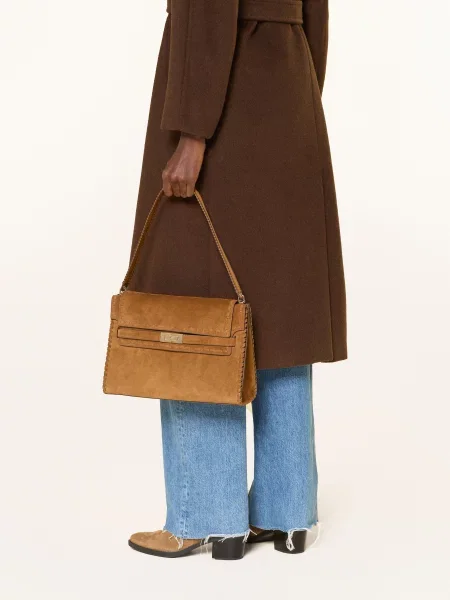 Torebka Tory Burch zamszowa brązowa