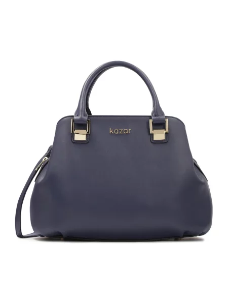Torebka skórzana Kazar skórzana niebieska