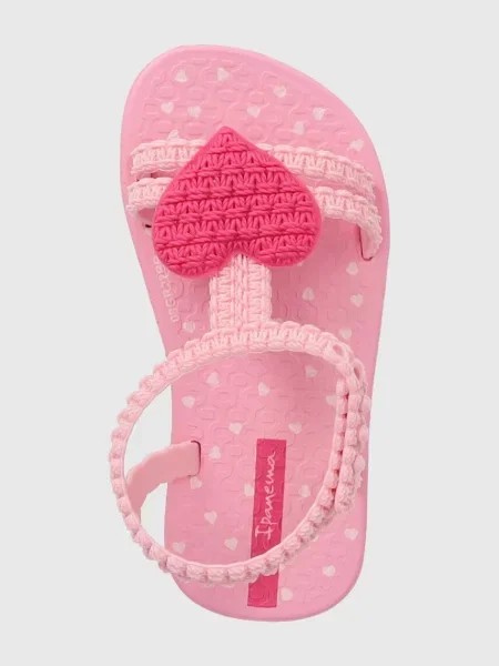 Sandali Ipanema z vzorcem srca roza