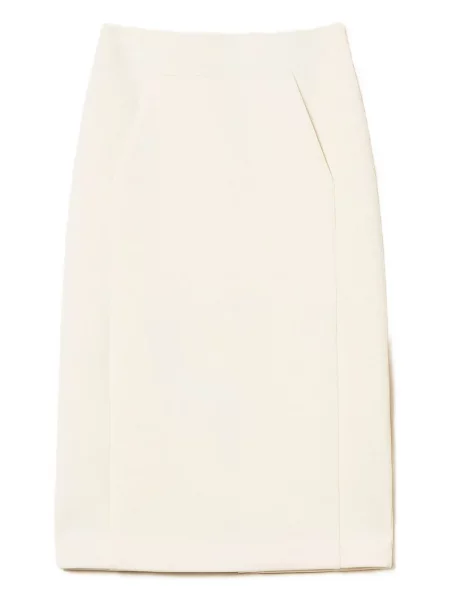 Fustă midi Twinset până la genunchi alb
