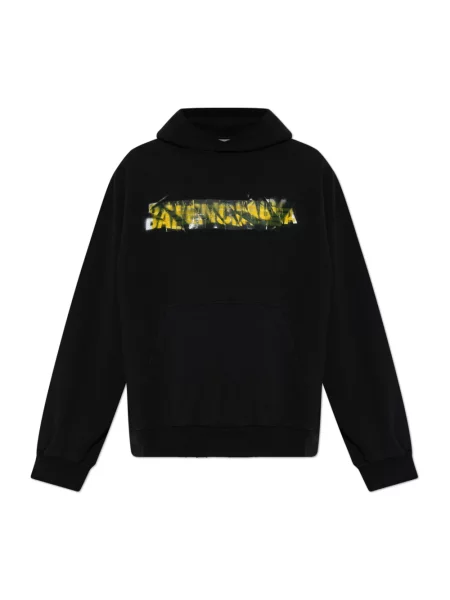 Bluza z kapturem Balenciaga czarna
