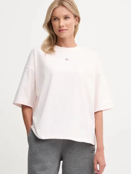 Kratka majica Calvin Klein Jeans roza