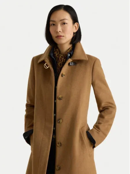 Lauren Ralph Lauren kaput za žene s vunom smeđa