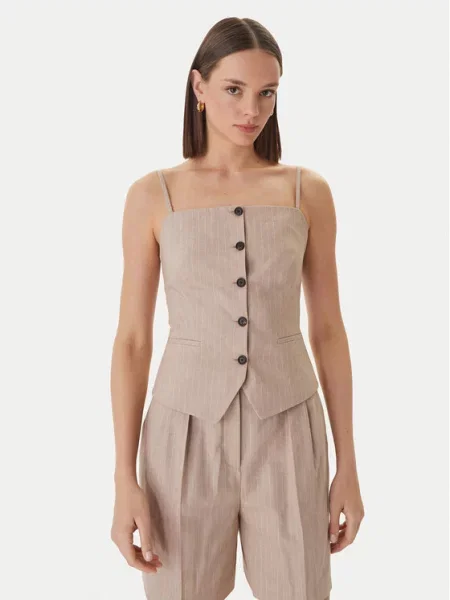 HUGO Kratke hlače iz tkanine Hamonu bež