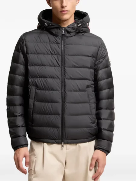 Geacă Moncler cu glugă negru