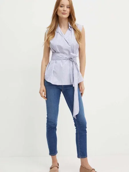 Weekend Max Mara koszula relaxed z kołnierzykiem klasycznym biały