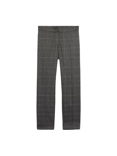Spodnie w kratę Oltre w kratę szare