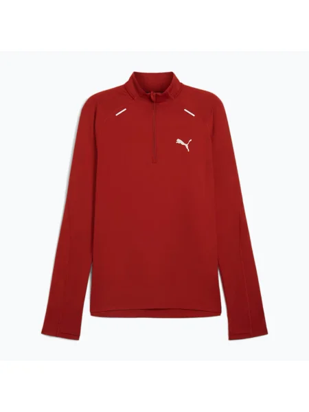 Pánska bežecká mikina PUMA Run Cloudspun Zip mars red červená