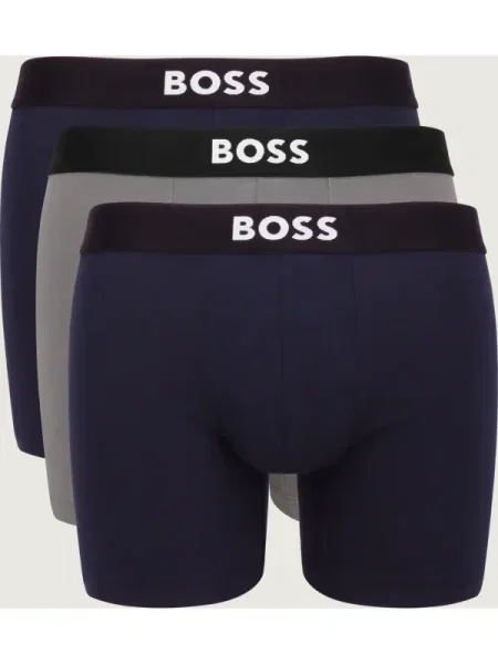 BOSS Boxeri albastru închis / gri alb negru