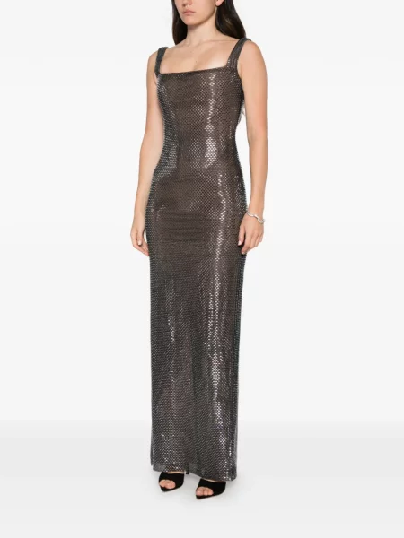 Rochie maxi Self-portrait gri