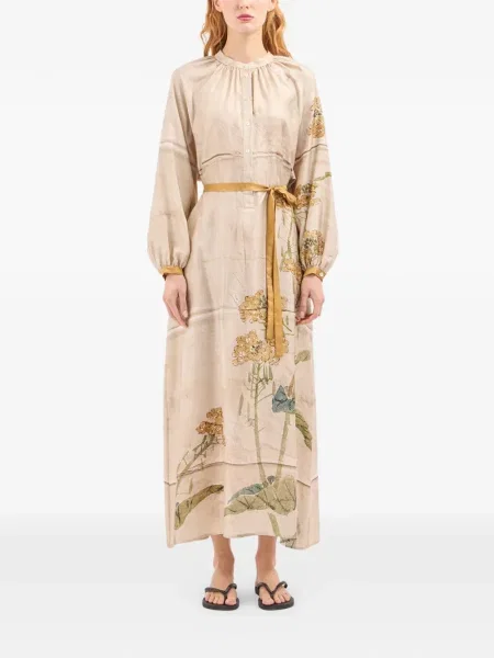 Rochie tip cămașă Pierre-louis Mascia cu model floral până la genunchi de costum