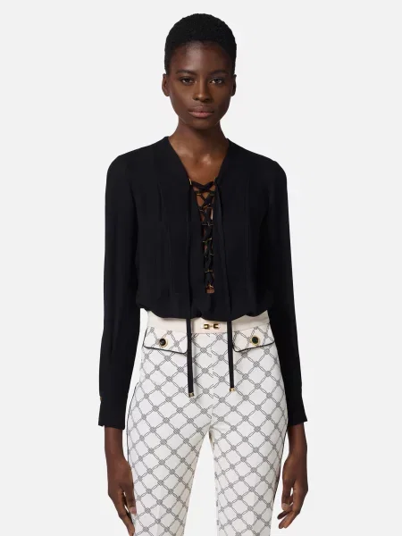 Блуза Elisabetta Franchi чорна