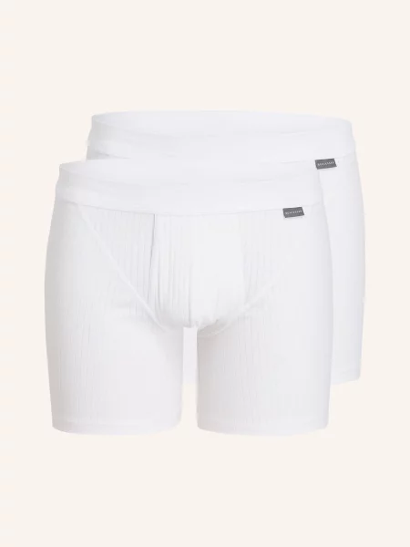 Schiesser Bokserki Cotton Essentials 2 Szt. weiss białe