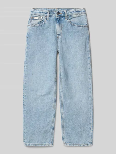 Jeansy o kroju relaxed fit z czystej bawełny model SKATER JEAN' Calvin Klein Jeans niebieskie