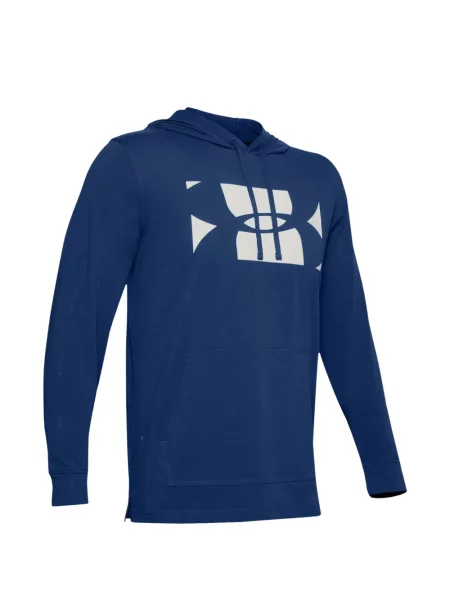 Hanorac cu glugă Under Armour cu imagine albastru