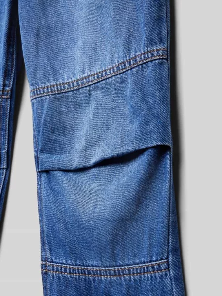 Jeansy o kroju straight fit z czystej bawełny Name It niebieskie
