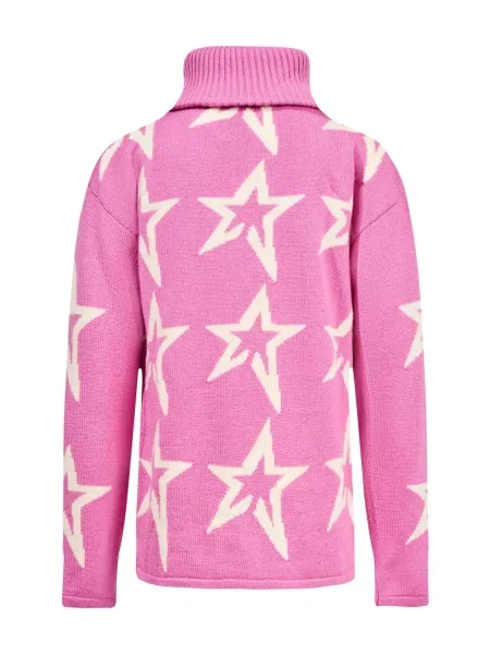 Sweter z golfem dziecięcy Perfect Moment różowy
