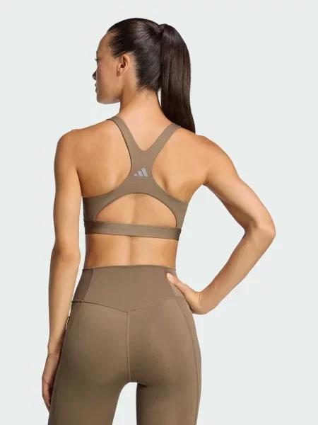 Спортивный топ Adidas коричневый
