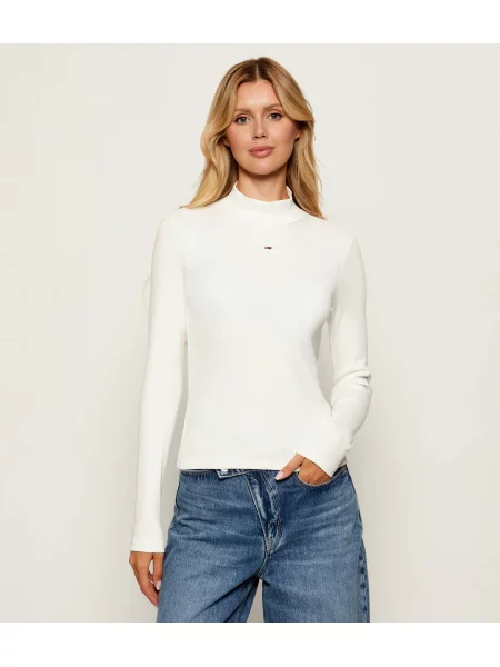 Bluză Tommy Jeans cu guler înalt