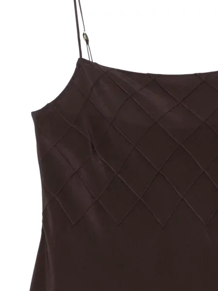 Rochie Carine Gilson de mătase de costum maro