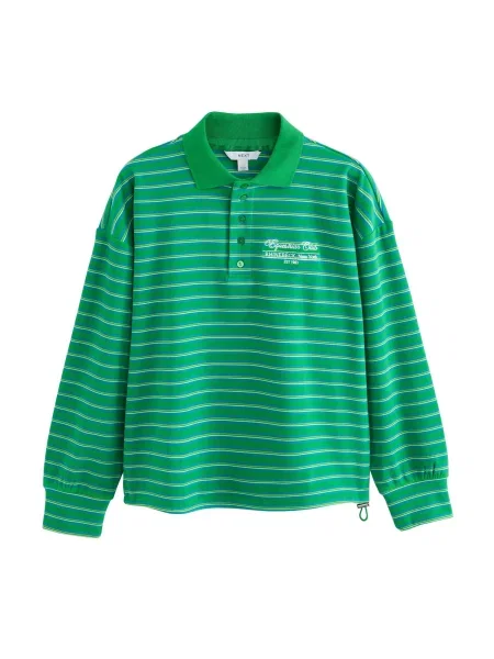 Next Tricou verde alb