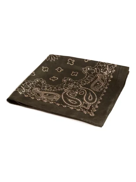 Fular Golden Goose de mătase cu imagine cu model paisley verde