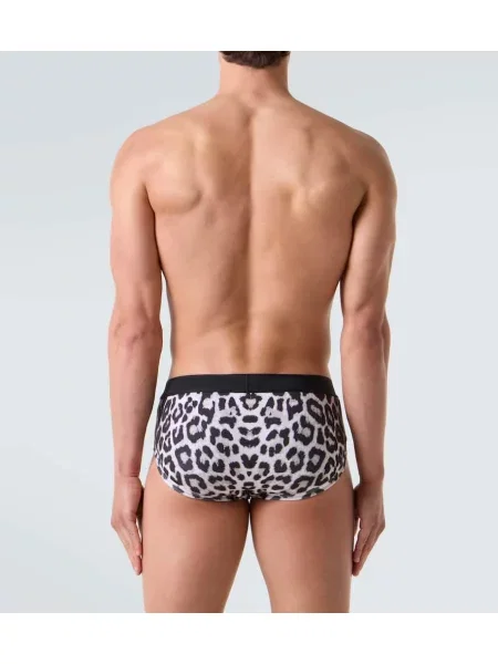 Chiloți Tom Ford cu imagine cu model leopard maro