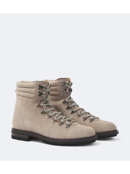 Botine Kiton din piele de căprioară gri