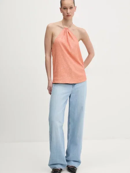 Блузка HUGO візерунок помаранчевий