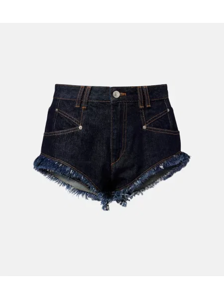 Szorty jeansowe Isabel Marant z wysoką talią niebieskie