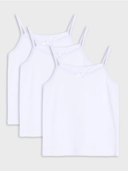 Sinsay tílka 3 pack bílá