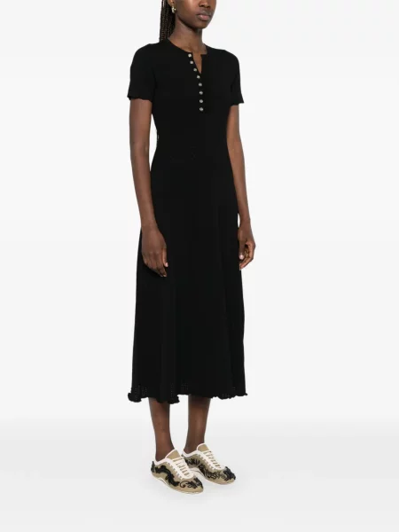 Rochie midi Sandro tricotate negru
