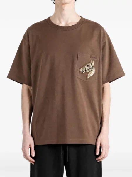 Tricou Bode cu buzunare aplicate maro