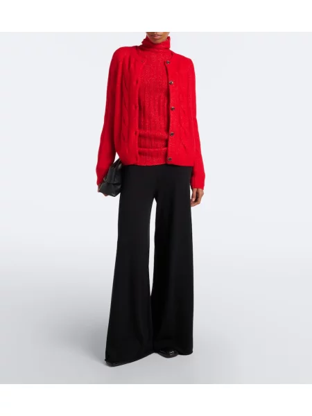 Cardigan Lisa Yang de mătase roșu