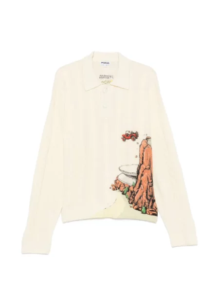 Tricou polo House Of Errors tricotate cu imagine