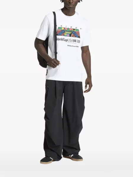Tricou Adidas cu imagine alb