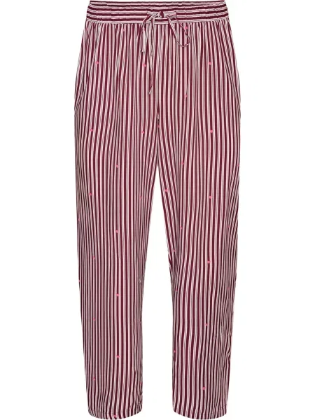 Zizzi Pantaloni de pijama roșu vin alb