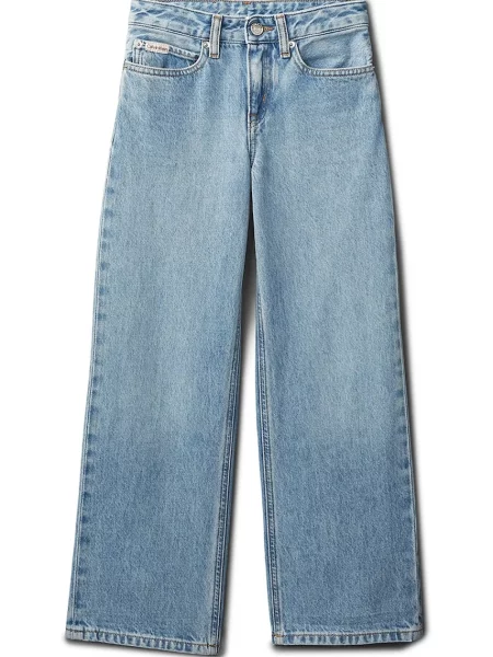 Calvin Klein Jeans blugi wide leg pentru copii albastru
