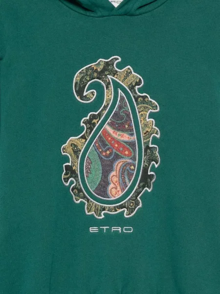 Bluza z kapturem dziecięca Etro zielona